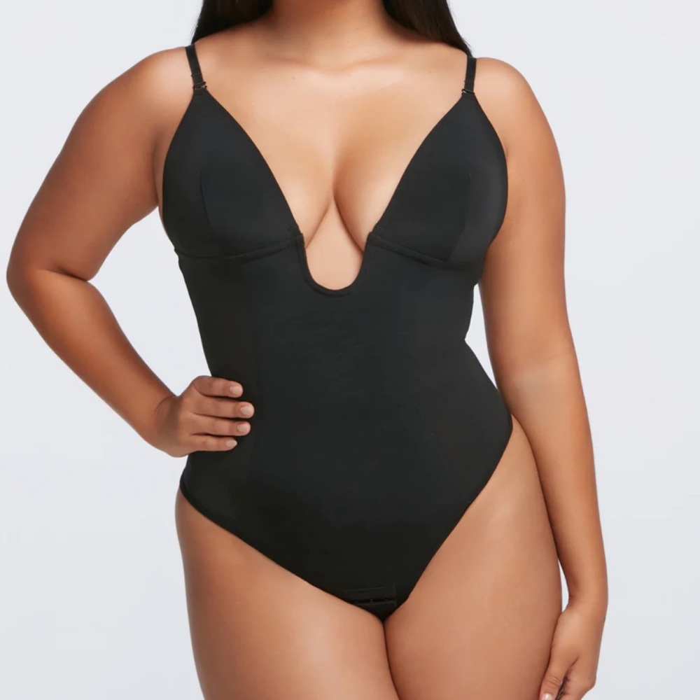 She’s Waisted - Plunge Shaping Bodysuit Thong - NWT